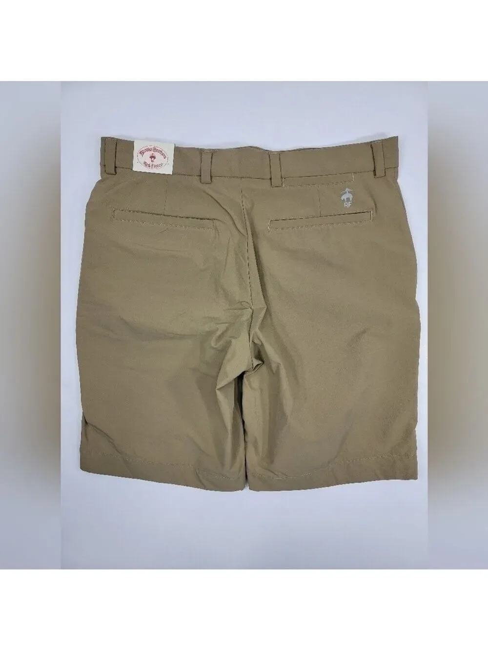 NEW Brooks Brothers Red Fleece Tan Casual Performance Shorts Flat Mens 31 NWT